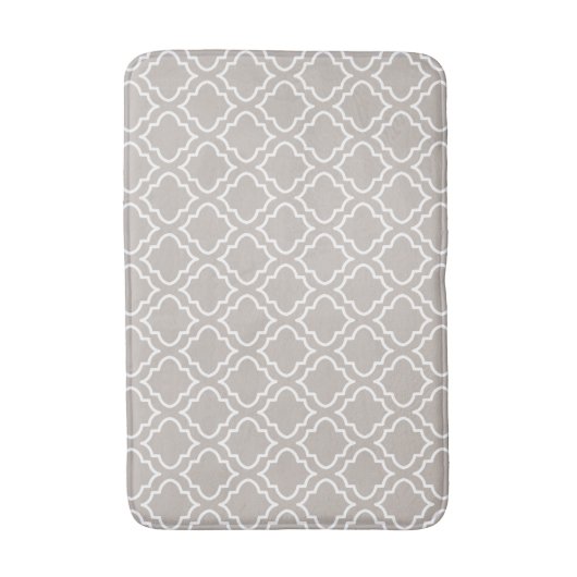 Elegant Grey Pattern Bathroom Rug Mat (Voorkant Verticaal)