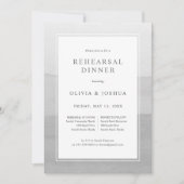 Elegant Grey Rehearsal Dinner Wedding Kaart (Voorkant)