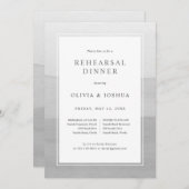 Elegant Grey Rehearsal Dinner Wedding Kaart (Voorkant / Achterkant)