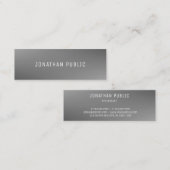 Elegant Grey Sjabloon Professional Trendy Modern Mini Visitekaartje (Voorkant / Achterkant)