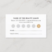 Elegant Grey Striped Copper Beauty Loyalty Kaart (Achterkant)