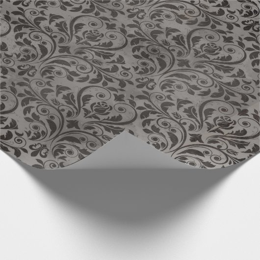 Elegant Grey Victoriaans Cadeaupapier (Hoek)