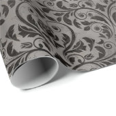 Elegant Grey Victoriaans Cadeaupapier (Rol Hoek)