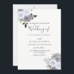 Elegant Grey White Floral Roos Wedding Invitation Kaart<br><div class="desc">Elegant Grey White Floral Roos Wedding Invitation Zie overeenkomend collectie in niche en nestwinkel</div>