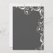 Elegant Grey White Graduy Party Invitation Kaart (Achterkant)