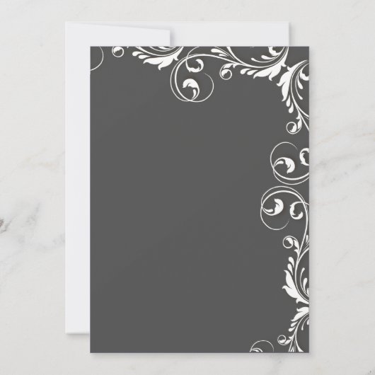 Elegant Grey White Graduy Party Invitation Kaart (Achterkant)