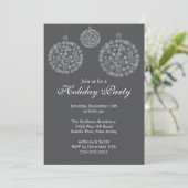 Elegant Grey & White Holiday Kerstfeest Kaart (Staand voorkant)
