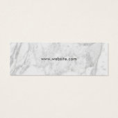 Elegant Grey White Marble Simple Price Label Mini Visitekaartjes (Achterkant)
