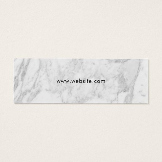 Elegant Grey White Marble Simple Price Label Mini Visitekaartjes (Achterkant)