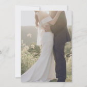 Elegant Grey & White met Achtergrondfoto Weduwscha Kaart (Achterkant)