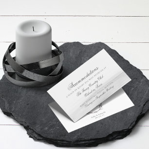 Elegant Grey White Waterverf Floral Wedding Informatiekaartje