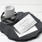 Elegant Grey White Waterverf Floral Wedding Informatiekaartje