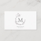 Elegant Grey White Waterverf Floral Wedding Informatiekaartje (Achterkant)