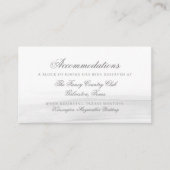 Elegant Grey White Waterverf Floral Wedding Informatiekaartje (Voorkant)