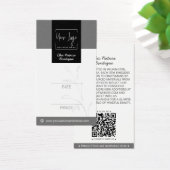Elegant Grey & Zwart Botanisch Sociaal QR Prijs La Visitekaartje (Bureau)