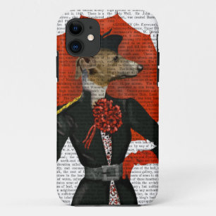 Elegant Greyhound en Red Umbrella 2 iPhone 11 Hoesje