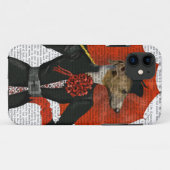 Elegant Greyhound en Red Umbrella 2 Case-Mate iPhone Case (Achterkant (horizontaal))