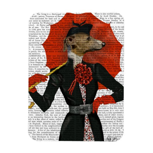 Elegant Greyhound en Red Umbrella 2 Magneet (Verticaal)