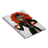 Elegant Greyhound en Red Umbrella 2 Notitieboek (Rechterzijde)