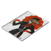 Elegant Greyhound en Red Umbrella 2 Notitieboek (Linkerzijde)