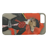 Elegant Greyhound en Red Umbrella Case-Mate iPhone Case (Achterkant (Horizontaal))