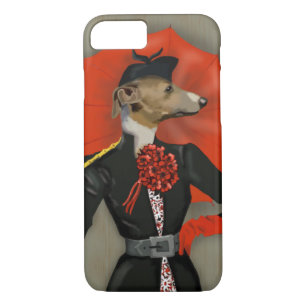 Elegant Greyhound en Red Umbrella Case-Mate iPhone Case