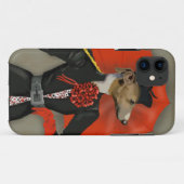 Elegant Greyhound en Red Umbrella Case-Mate iPhone Case (Achterkant (horizontaal))