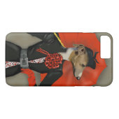 Elegant Greyhound en Red Umbrella Case-Mate iPhone Case (Achterkant (Horizontaal))