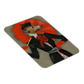 Elegant Greyhound en Red Umbrella Magneet (Rechterzijde)