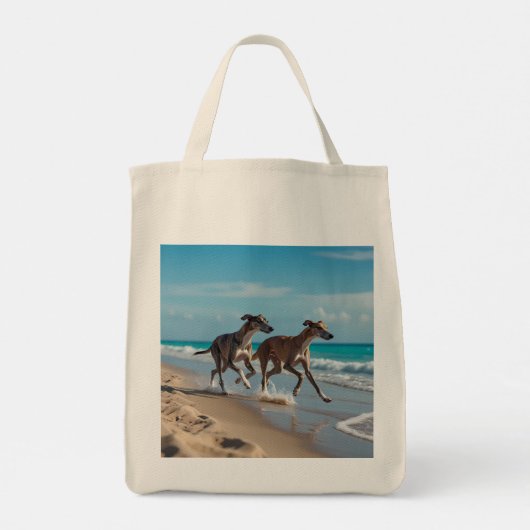 Elegant Greyhound Grocery Tas (Achterkant)