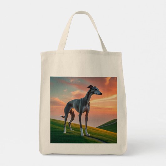 Elegant Greyhound Grocery Tas (Achterkant)