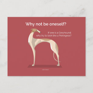 Elegant greyhound inspirerend quote briefkaart