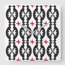 Elegant Greyhound Pattern-klok Vierkante Klok