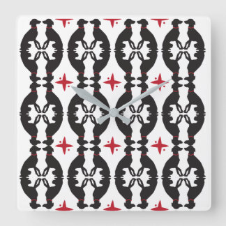Elegant Greyhound Pattern-klok Vierkante Klok