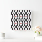 Elegant Greyhound Pattern-klok Vierkante Klok (Huis)