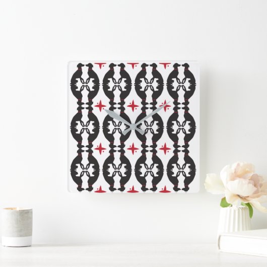 Elegant Greyhound Pattern-klok Vierkante Klok (Huis)