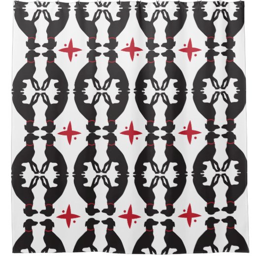 Elegant Greyhound Showgordijn Douchegordijn (Voorkant)