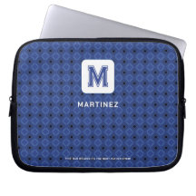 Elegant Greyish Blue Laptop Sleeve