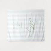 Elegant Greyish Blue Wedding Backdrop Tapestry Wandkleed (Voorkant (horizontaal))
