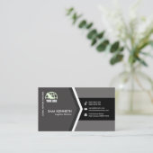 Elegant Greyscale Arrowhad Logistics Director Visitekaartje (Staand voorkant)