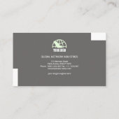 Elegant Greyscale Arrowhad Logistics Director Visitekaartje (Achterkant)