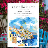 Elegant Griekenland Bestemming Bruiloft Save the D Kaart