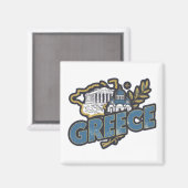  Elegant Griekenland Europa Travel Souvenir Magneet (Voorkant / Achterkant)