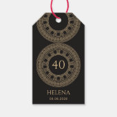 Elegant Grieks feest label met aangepaste kleuren Cadeaulabel (Voorkant)