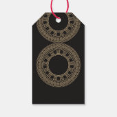 Elegant Grieks feest label met aangepaste kleuren Cadeaulabel (Achterkant)