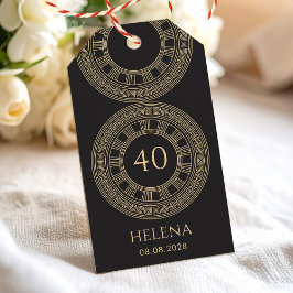 Elegant Grieks feestlabel met aangepaste kleuren Cadeaulabel
