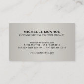 Elegant Grieks Key Real Estate Logo Zwart/Grijs Visitekaartje (Achterkant)