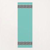 Elegant Grieks patroon op Blauwgroen Yogamat (Voorkant)