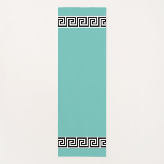 Elegant Grieks patroon op Blauwgroen Yogamat (Voorkant)