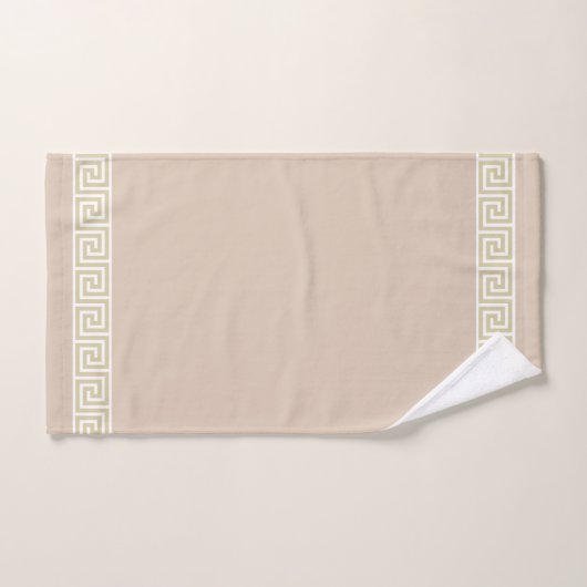 Elegant Grieks patroon op Champagne Beige Bad Handdoek (Handdoek)